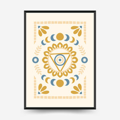 Minimal vector poster inspired by calm energy and meditation. Abstract yoga silhouette, soft lines, and natural balance. Perfect for modern wall art and mindful design.
