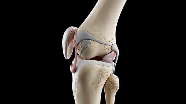 Delving into the intricate world of the knee joint a vital intersection for mobility and health shown in detailed 3D
