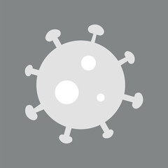 COVID-19 virus ultrastructure, doodle graphic vector