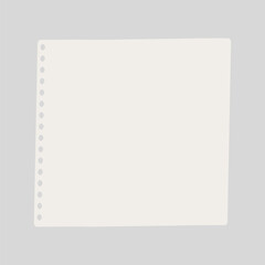 Off-white note paper collage element vector