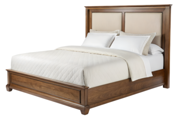 Luxury hotel room with a double bed and cozy pillows