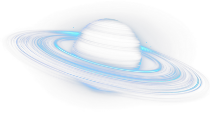 Saturn on transparent background. Elements of this image furnished by NASA.
