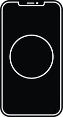 Isolated smartphone vector icon mobile phone cellphone device gadget communication technology illustration