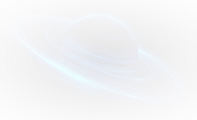 Saturn planet rings space isolated on transparent background
