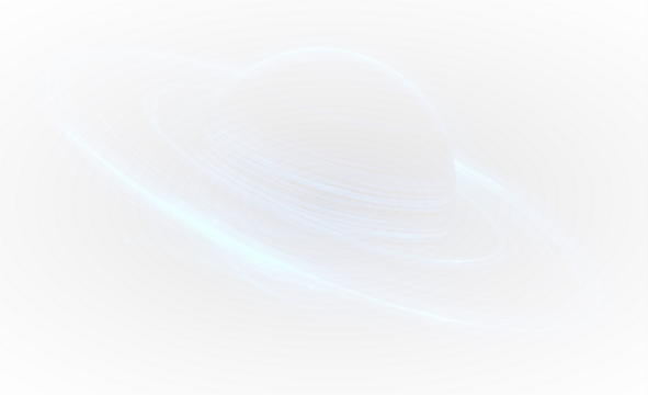 Saturn planet rings space isolated on transparent background