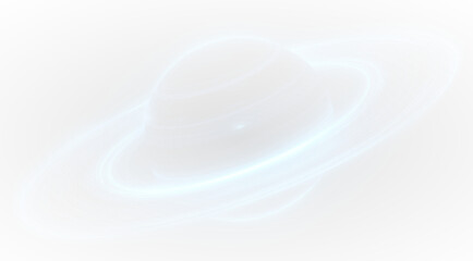 saturn planets in deep space with rings and moons surrounded. isolated with clipping path
