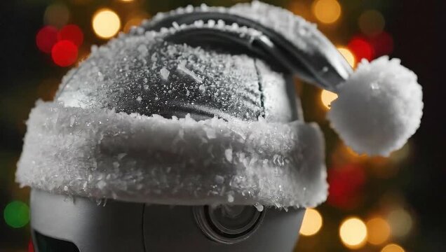 Festive Robot Portrait Holiday Cheer with a Technological Twist