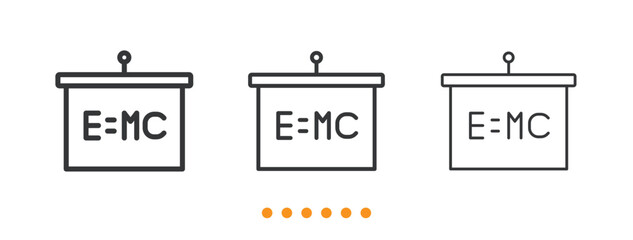 Physics and Scientific Theory icon. Thin line icon vector