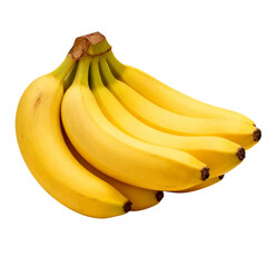 Bunch of Yellow Bananas isolated transparent background