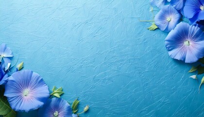 Summer morning glory washi paper background with indigo blue tones and handmade texture