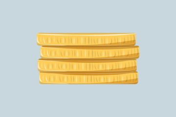 Coin money, aesthetic illustration vector
