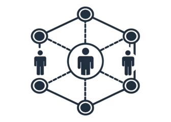 Black Network Connection Icon Design
