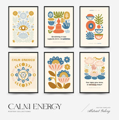 A modern set of vector posters inspired by meditation and calm energy. Abstract yoga poses, soft organic shapes, and serene design — perfect for wall art and mindful interiors.