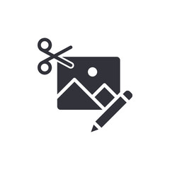 Image Editing Tool Solid Icon Design Illustration