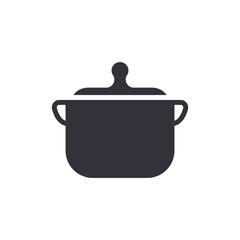 Cooking Pot Icon Design Culinary Simmering Tool Symbol