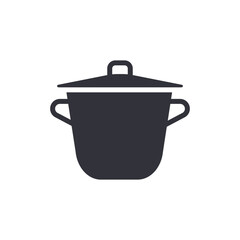 Simple Cooking Pot With Lid Icon For Food Preparation