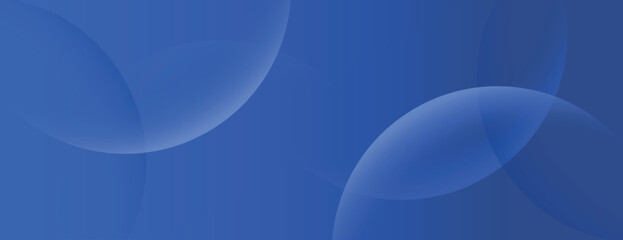 Abstract blue background with smooth, overlapping circles. The blue background features a soft, gradient texture. Minimal abstract circles vector gradient background