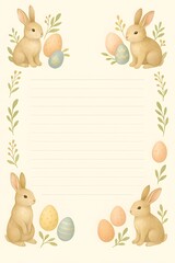 Cute Rabbit Letterhead Template