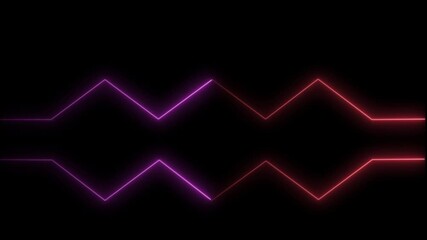 Abstract seamless line heart beat. 4k video animation of pulse heart rhythm.