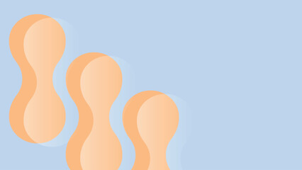 Abstract pastel shape orange blue desktop wallpaper vector. Patel shape orange blue background. Abstract shape orange blue pastel desktop wallpaper background vector