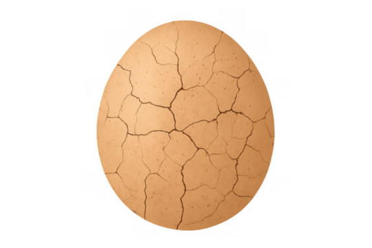 Eggshell cracking creating dry barren textured earth surface, drought and global environmental issues concept