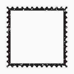 Vintage postage stamp border design, element vector