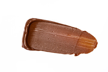Cream chocolate on a white background	
