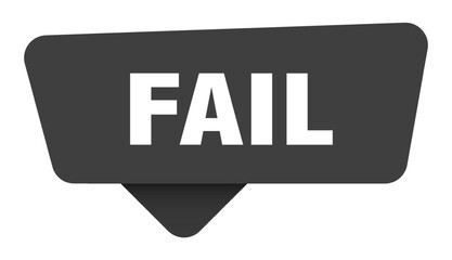 fail black sign isolated on transpatent background. fail sticker