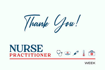 Nurse Practitioner Week holiday concept vector