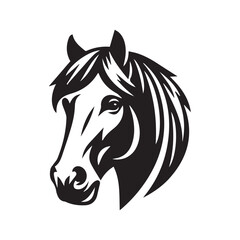 Stylized Horse Head Silhouette Art