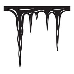 Minimal Black Icicle Silhouette Vector