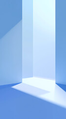 Abstract Light Blue Minimalist Scene