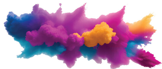 Abstract blue and pink watercolor paint texture with colorful ink splashes and artistic paper design