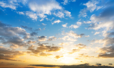 Fototapeta premium Background of beautiful sunset sky