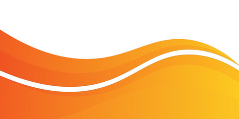 orange and white business wave banner background. vector