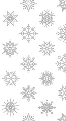 Collection of diverse snowflake outlines