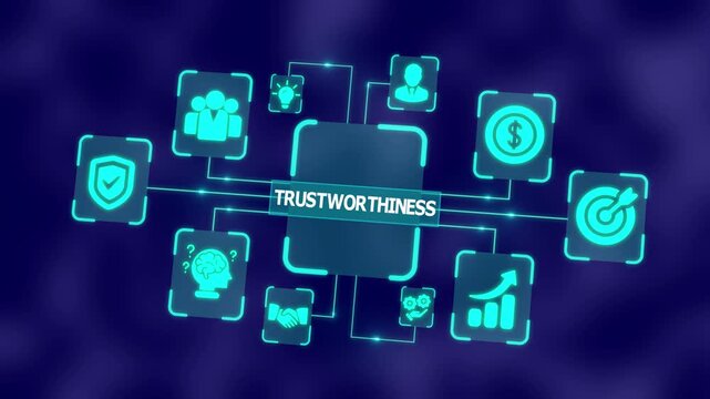 Trust  worthiness and Business Success Concept &ndash; Integrating Technology, Teamwork, Data Analytics, and Strategic Planning to Drive Growth, Efficiency, and Performance