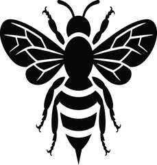 Bold honey bee silhouette for nature lovers or modern brand identity graphic design element