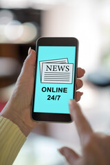 News concept on a smartphone