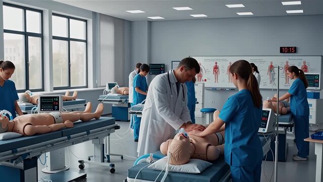 Medical Simulation Training with CPR Mannequins in a Clinical Environment