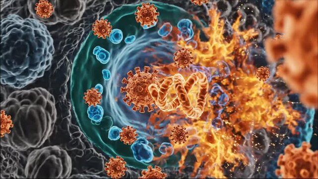 Influenza Virus Invasion, RNA Injection and Cellular Hijacking