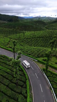 Valparai Tamil Nadu Tea Estate Drone Shot 4K

