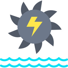 vector icon Hydro Power, Energy, Eco Friendly, Recycle Water, Sustainable, Ecology