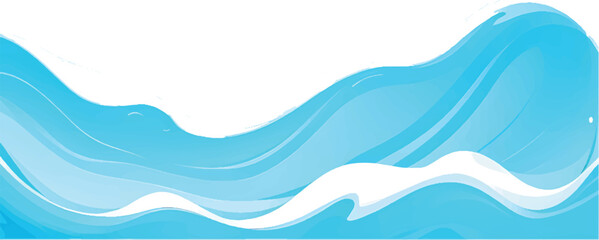 Abstract blue wave vector illustration design for a clean ocean water background