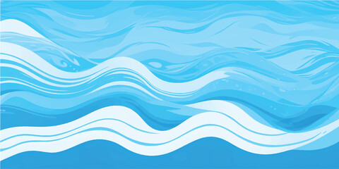 Abstract seamless blue water wave pattern vector design illustration background texture