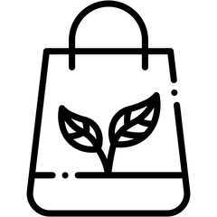 vector icon Organic Bag, Green, Eco Friendly, Zero Waste, Reusable, Recycle Bag