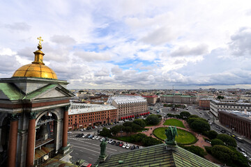 View of St. Petersburg from the colonnade of St. Isaac's Cathedral