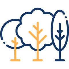 vector icon Forest, Trees, Nature, Green, Wood, Ecology And Environment