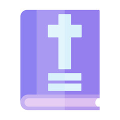 Fototapeta premium Sacred scripture as spiritual medicine, a simple bible icon with a Christian cross for faith and worship