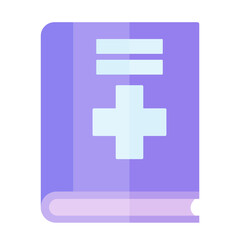 Medical Manual Icon A Simplified Representation of Healthcare and Guidance in a Book Form